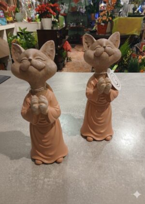 Figurine chat saumon