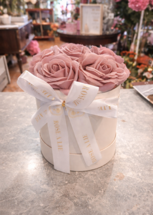 Saint-Valentin - Coffret de Roses Éternelles – Rose Poudré
